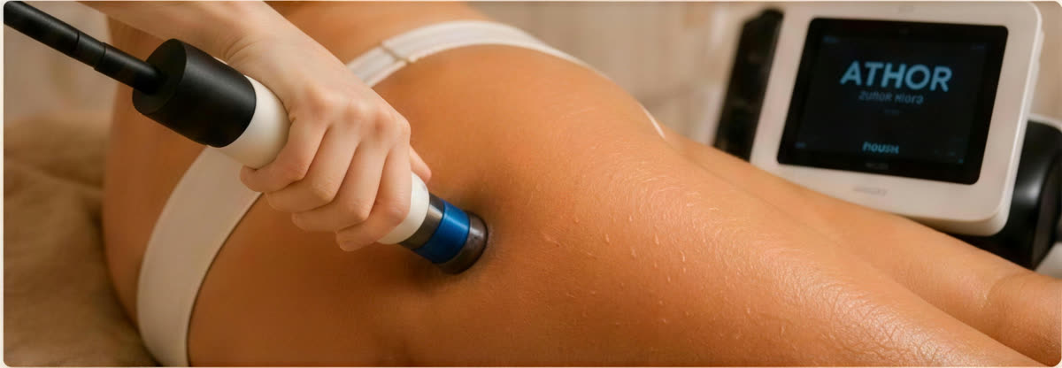 Cellulite Sculpt behandeling met ATHOR-shockwaveapparatuur bij Femme Holistic